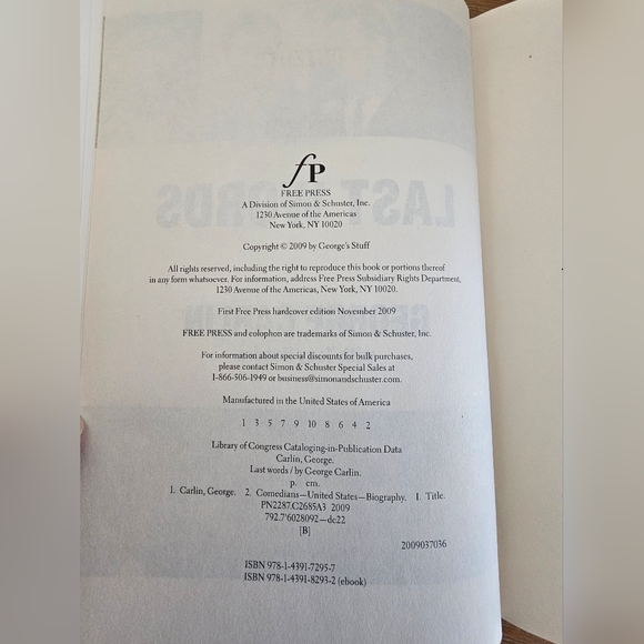 GEORGE CARLIN Lot Of 2 1st Edition Hardcover Books - Picture 7 of 15